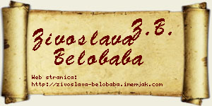 Živoslava Belobaba vizit kartica